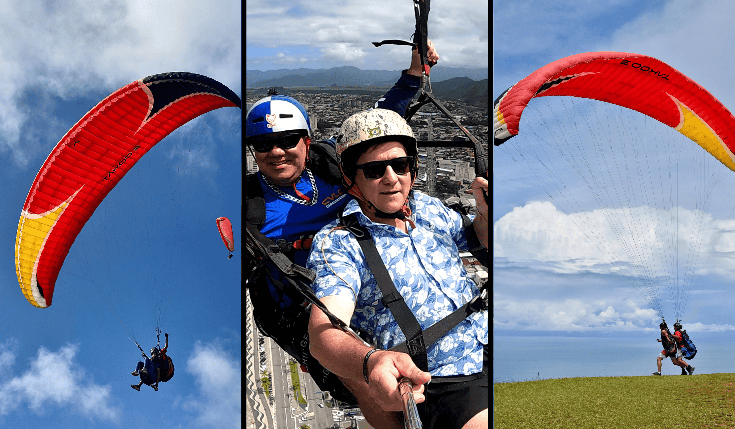 Parapente Litoral Voo duplo com Seguro